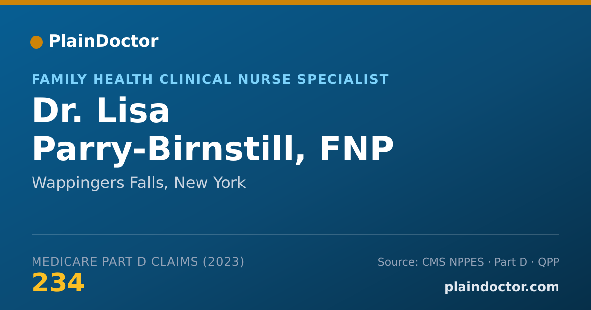 Shareable card for Lisa Parry-Birnstill, FNP - Family Health Clinical Nurse Specialist, Wappingers Falls, NY