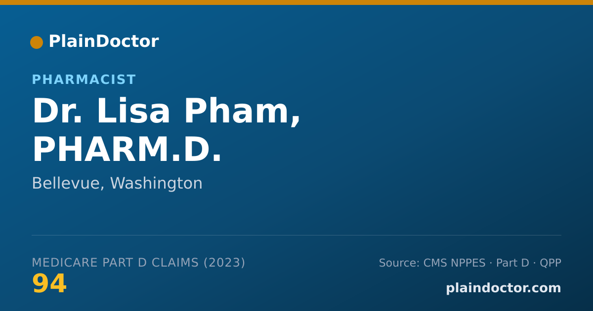 Shareable card for Lisa Pham, PHARM.D. - Pharmacist, Bellevue, WA