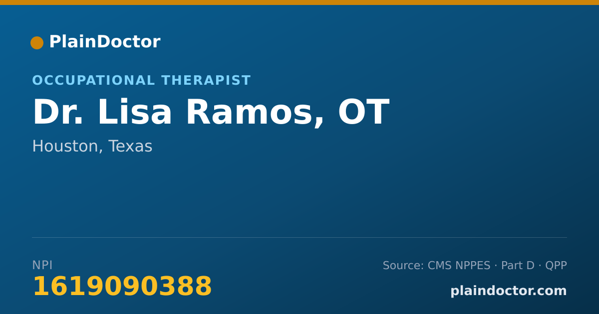 Shareable card for Lisa Ramos, OT - Occupational Therapist, Houston, TX