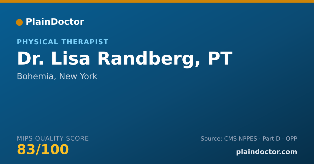 Shareable card for Lisa Randberg, PT - Physical Therapist, Bohemia, NY