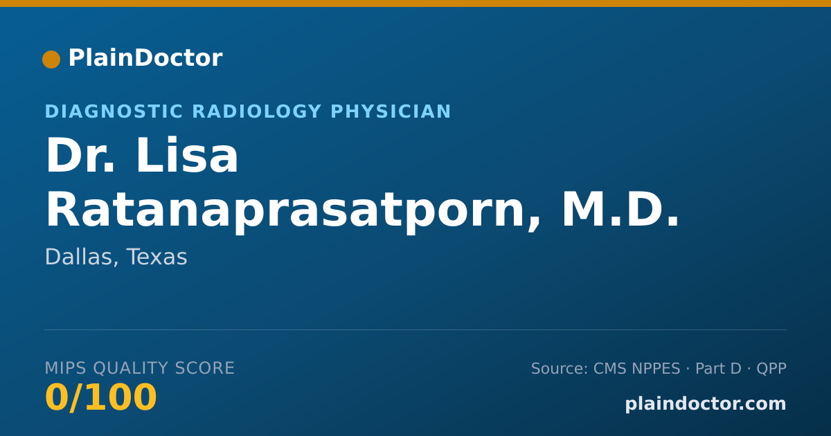 Shareable card for Lisa Ratanaprasatporn, M.D. - Diagnostic Radiology Physician, Dallas, TX