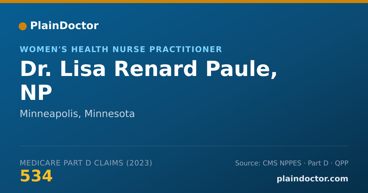 Shareable card for Lisa Renard Paule, NP - Women's Health Nurse Practitioner, Minneapolis, MN