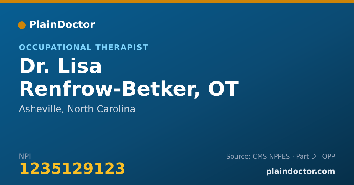 Shareable card for Lisa Renfrow-Betker, OT - Occupational Therapist, Asheville, NC