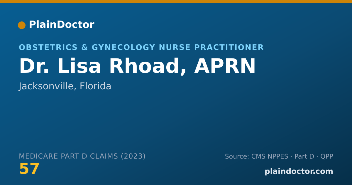 Shareable card for Lisa Rhoad, APRN - Obstetrics & Gynecology Nurse Practitioner, Jacksonville, FL