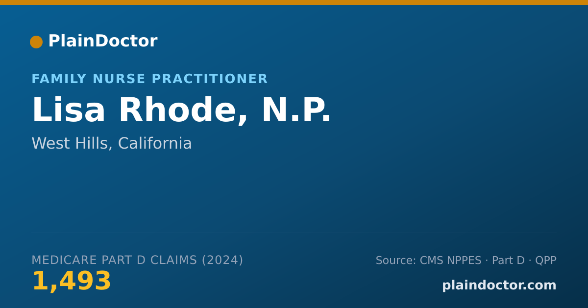 Shareable card for Lisa Rhode, N.P. - Family Nurse Practitioner, West Hills, CA