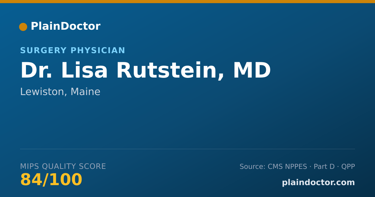 Shareable card for Lisa Rutstein, MD - Surgery Physician, Lewiston, ME