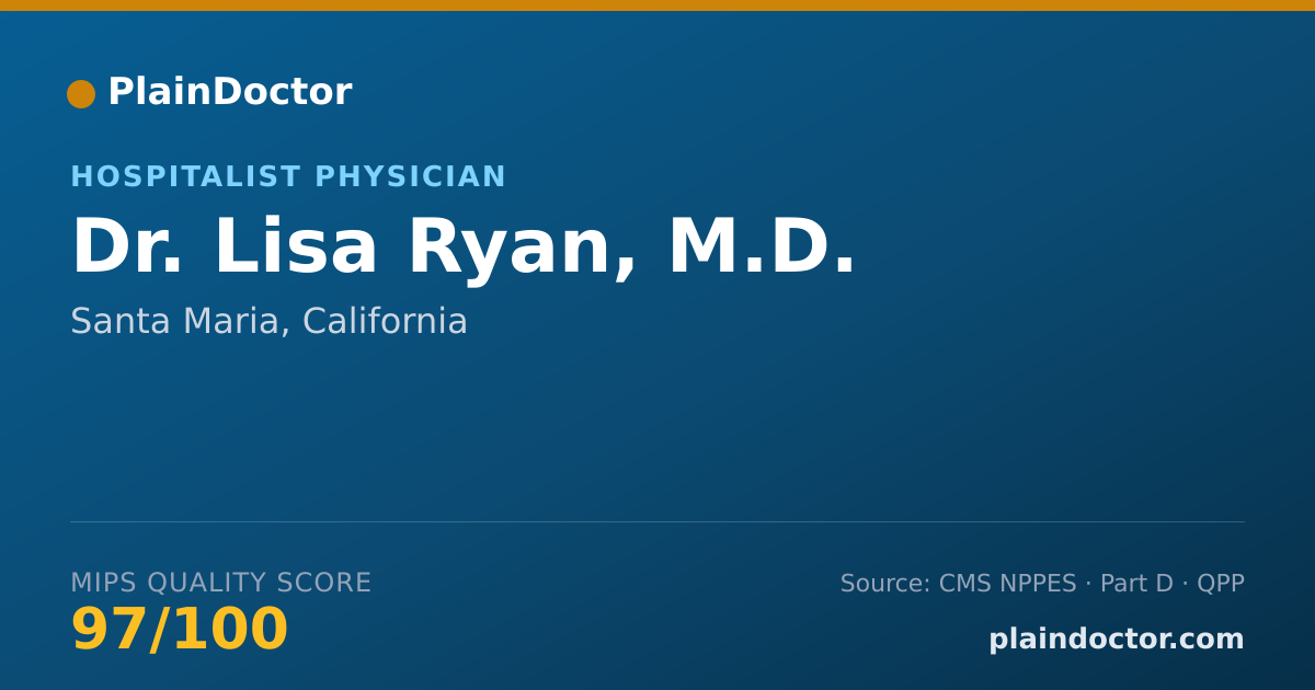 Shareable card for Lisa Ryan, M.D. - Family Medicine Physician, Santa Maria, CA
