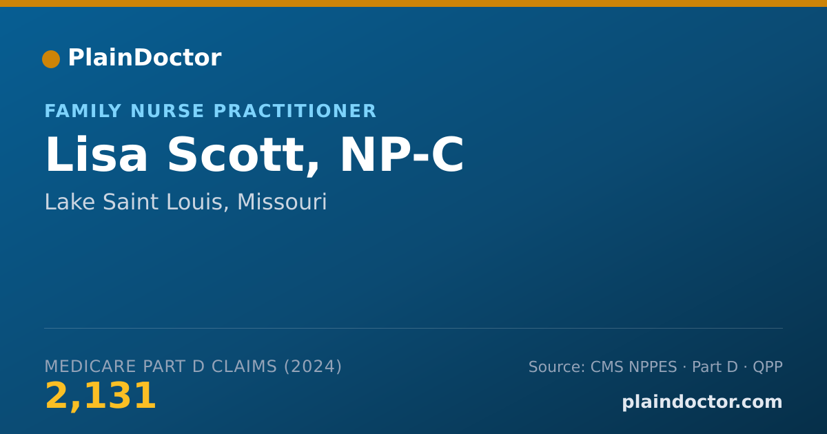 Shareable card for Lisa Scott, NP-C - Family Nurse Practitioner, Lake Saint Louis, MO