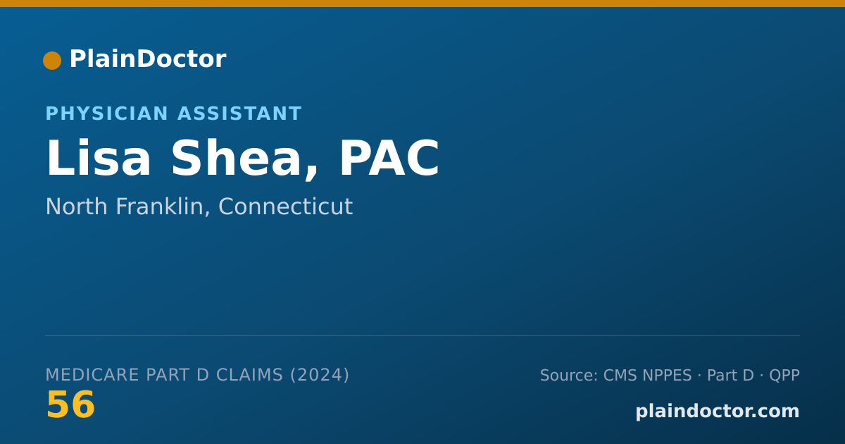 Shareable card for Lisa Shea, PAC - Physician Assistant, North Franklin, CT