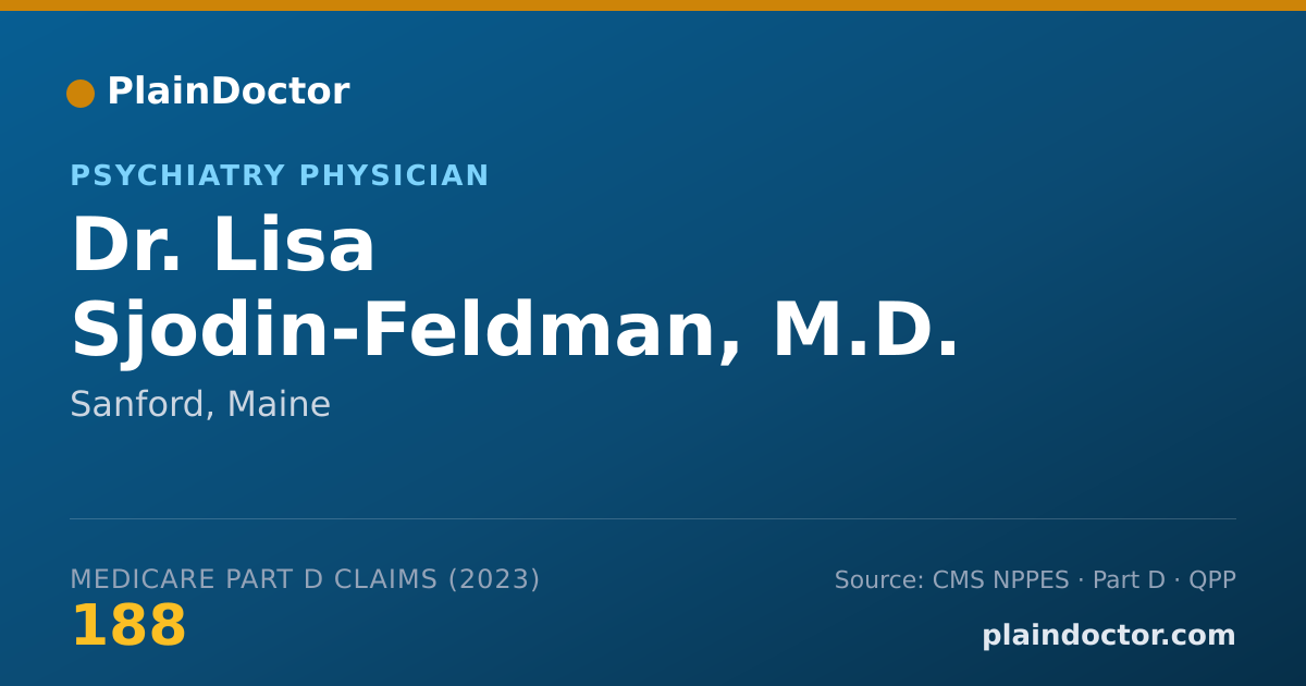 Shareable card for Lisa Sjodin-Feldman, M.D. - Psychiatry Physician, Sanford, ME