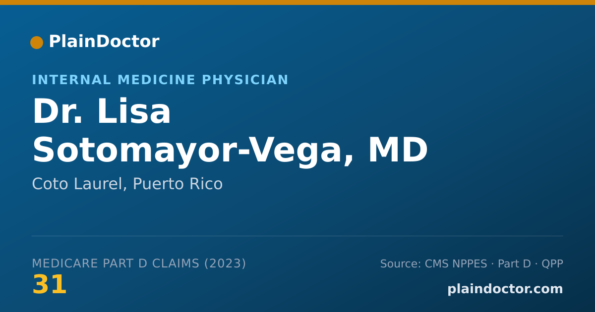 Shareable card for Lisa Sotomayor-Vega, MD - Internal Medicine Physician, Coto Laurel, PR