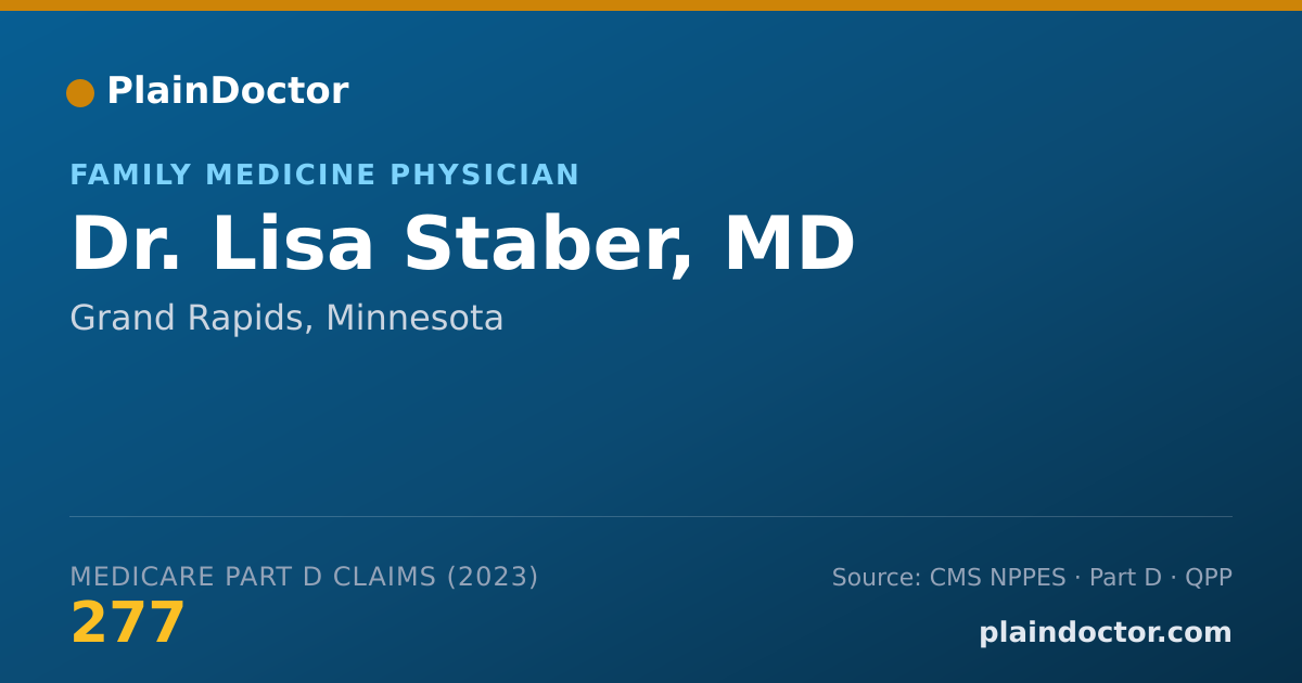 Shareable card for Lisa Staber, MD - Family Medicine Physician, Grand Rapids, MN