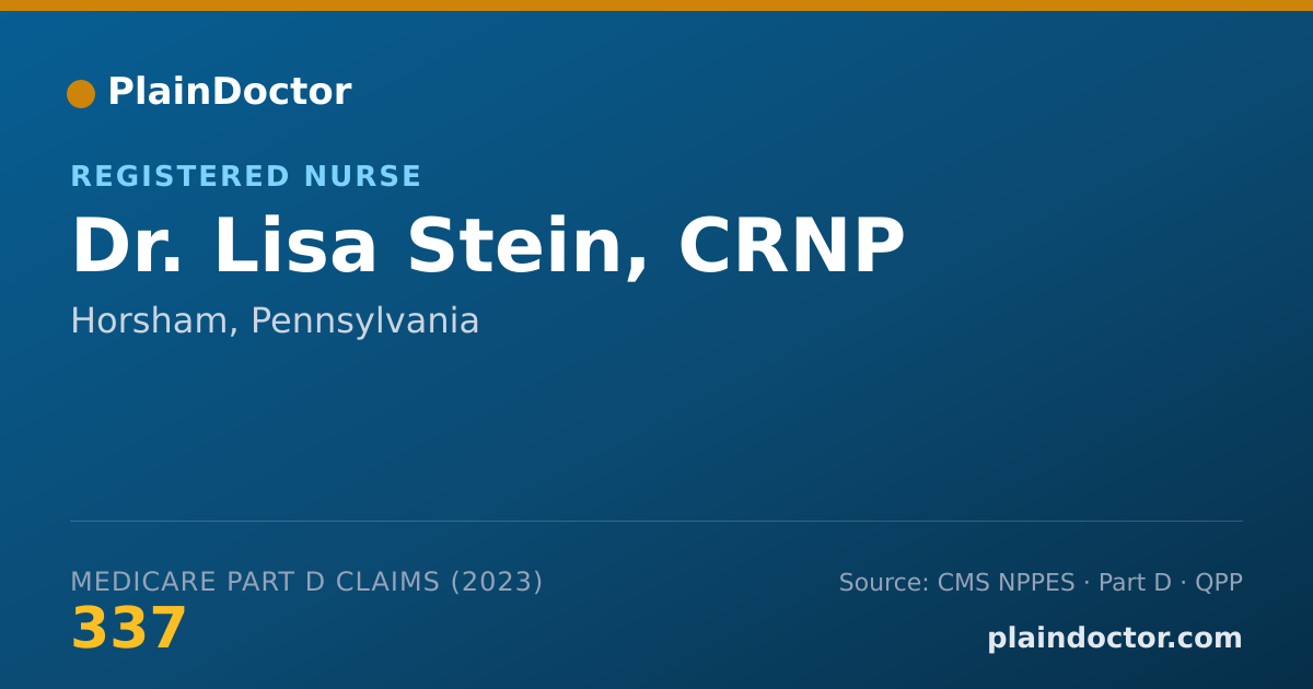 Shareable card for Lisa Stein, CRNP - Registered Nurse, Horsham, PA