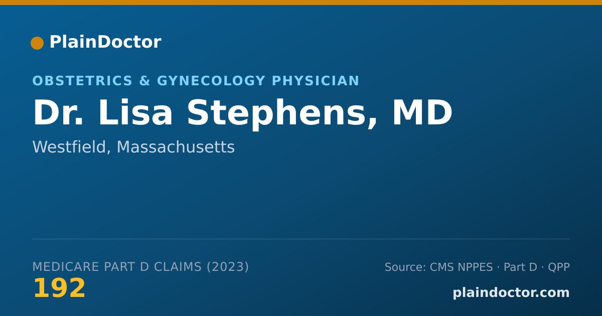 Shareable card for Lisa Stephens, MD - Obstetrics & Gynecology Physician, Westfield, MA