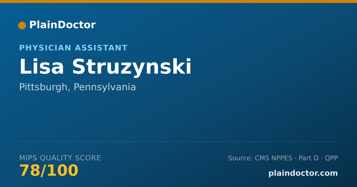 Shareable card for Lisa Struzynski - Physician Assistant, Pittsburgh, PA