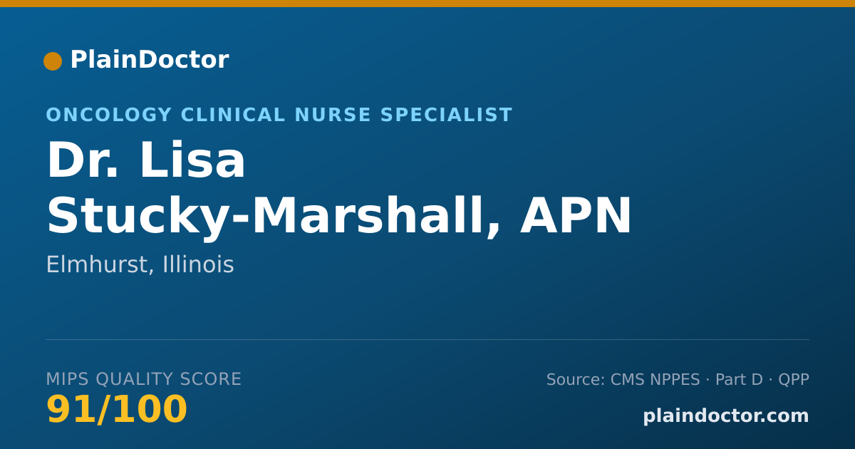 Shareable card for Lisa Stucky-Marshall, APN - Oncology Clinical Nurse Specialist, Elmhurst, IL