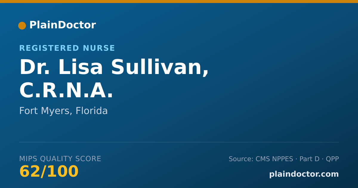 Shareable card for Lisa Sullivan, C.R.N.A. - Registered Nurse, Fort Myers, FL