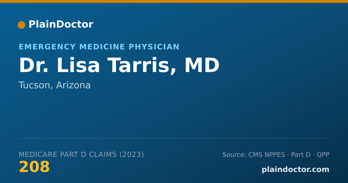 Shareable card for Lisa Tarris, MD - Emergency Medicine Physician, Tucson, AZ