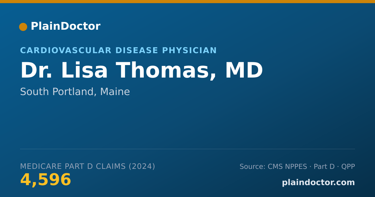 Shareable card for Lisa Thomas, MD - Cardiovascular Disease Physician, South Portland, ME