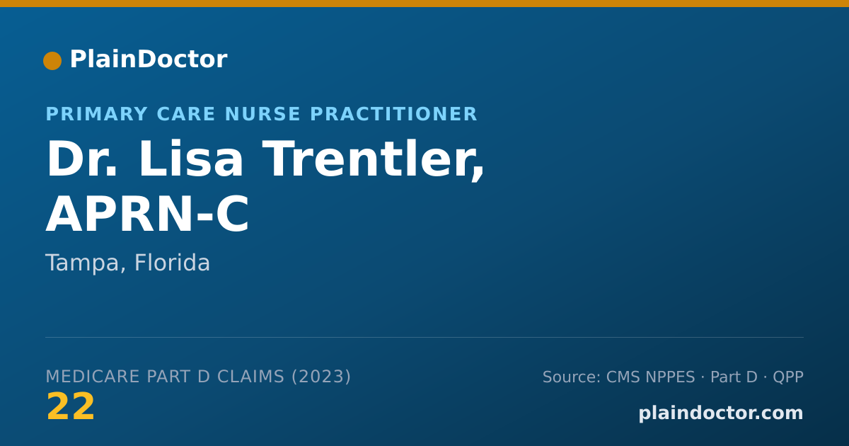Shareable card for Lisa Trentler, APRN-C - Primary Care Nurse Practitioner, Tampa, FL