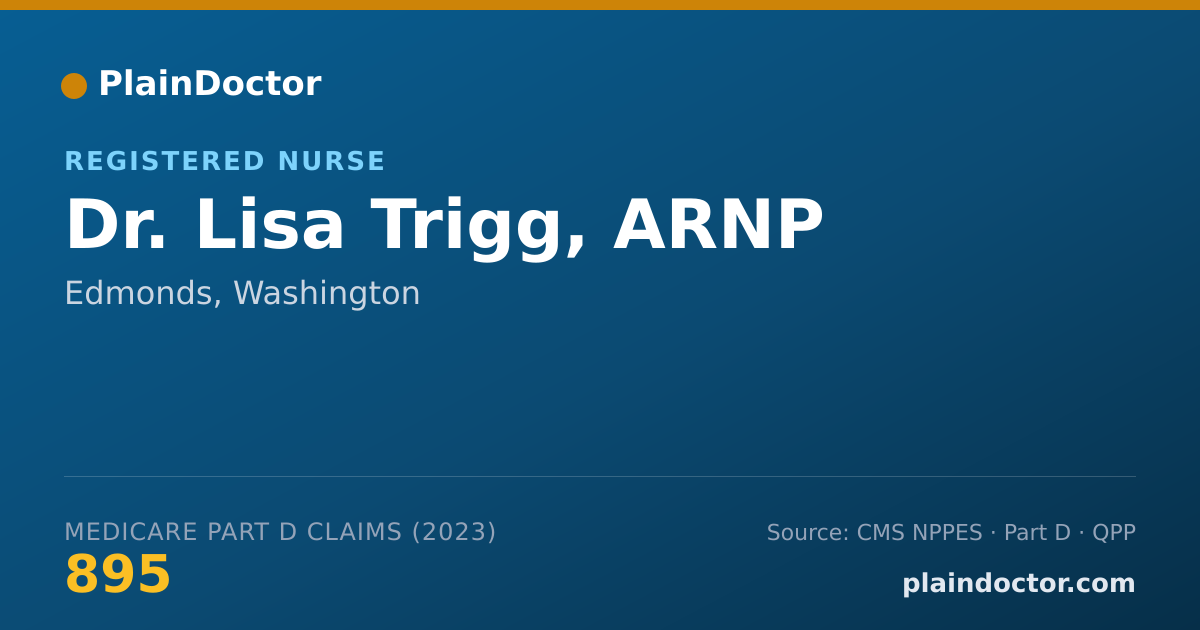 Shareable card for Lisa Trigg, ARNP - Registered Nurse, Edmonds, WA