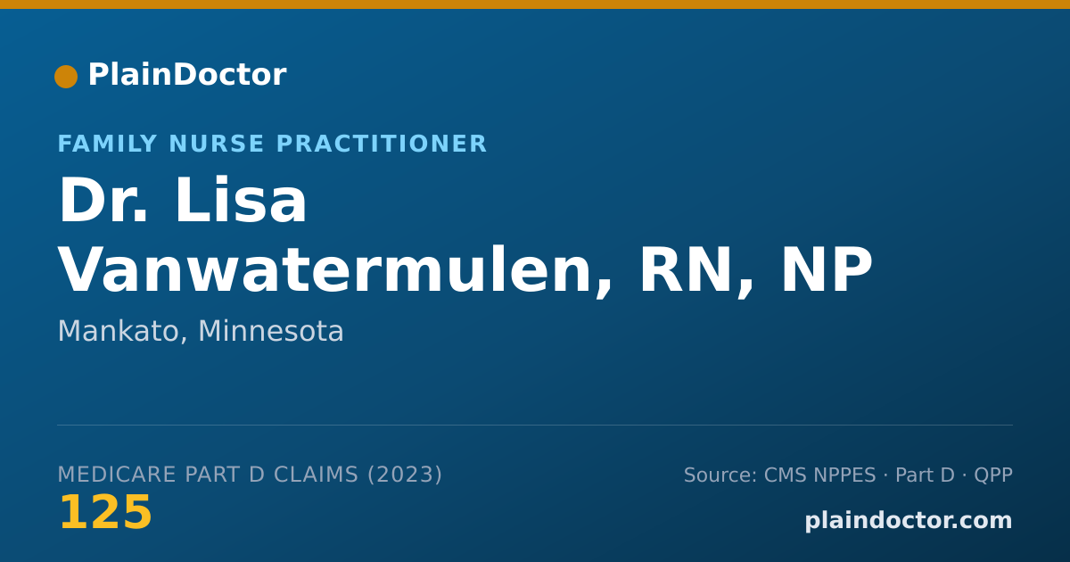 Shareable card for Lisa Vanwatermulen, RN, NP - Family Nurse Practitioner, Mankato, MN
