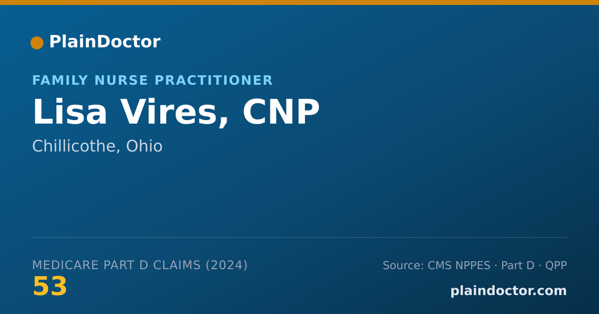 Shareable card for Lisa Vires, CNP - Family Nurse Practitioner, Chillicothe, OH
