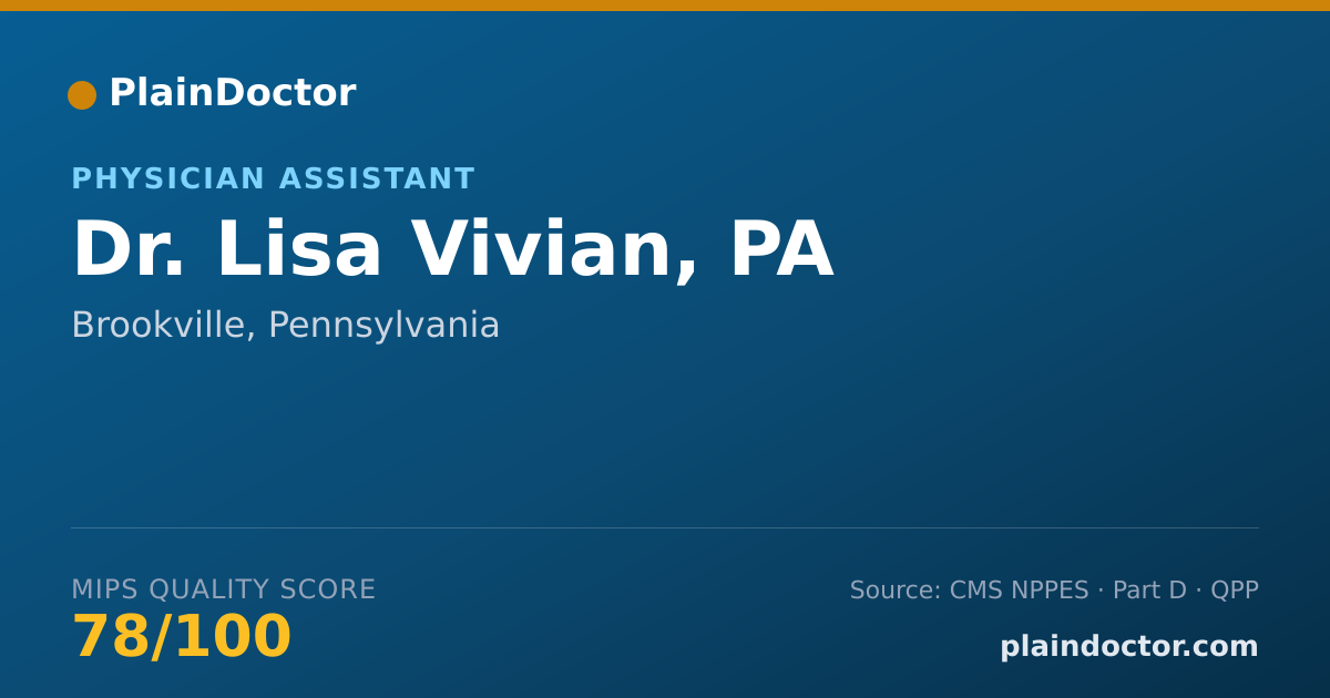 Shareable card for Lisa Vivian, PA - Physician Assistant, Brookville, PA