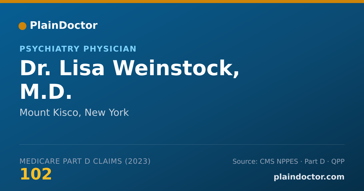 Shareable card for Lisa Weinstock, M.D. - Psychiatry Physician, Mount Kisco, NY