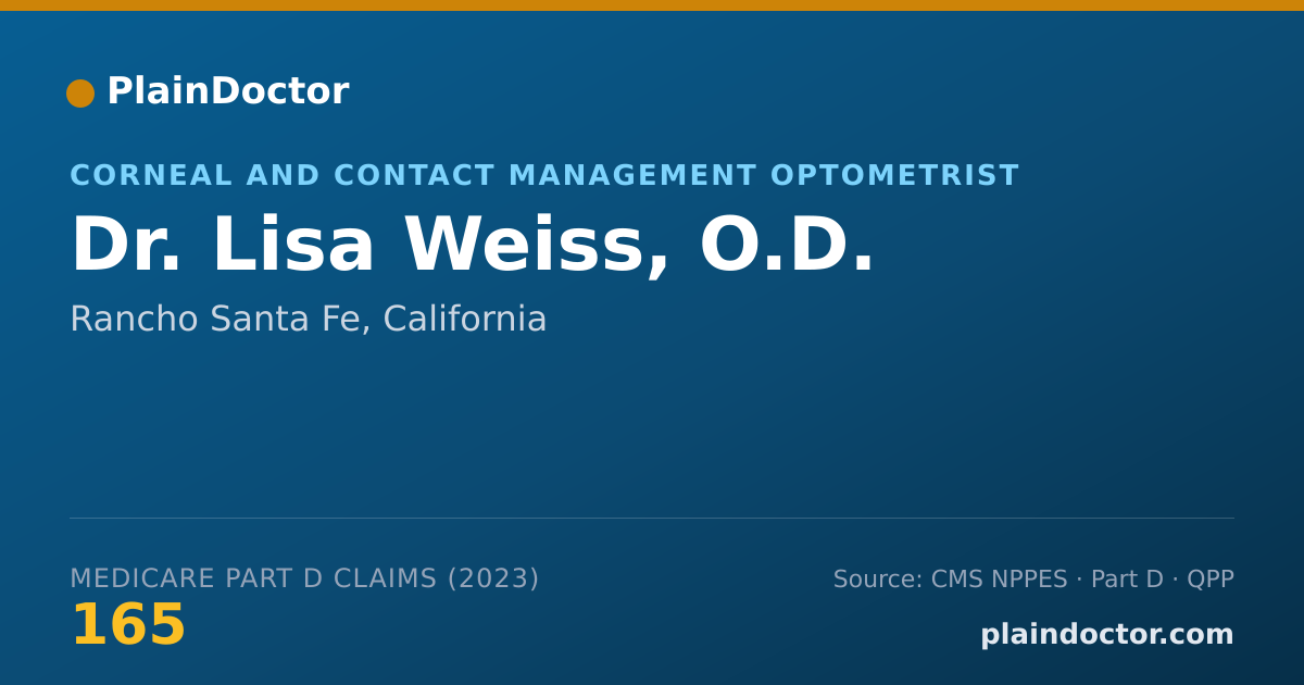 Shareable card for Lisa Weiss, O.D. - Corneal and Contact Management Optometrist, Rancho Santa Fe, CA