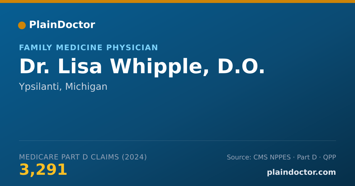 Shareable card for Lisa Whipple, D.O. - Family Medicine Physician, Ypsilanti, MI