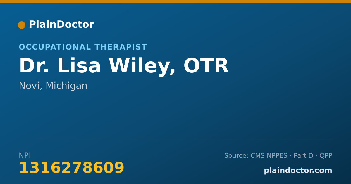 Shareable card for Lisa Wiley, OTR - Occupational Therapist, Novi, MI