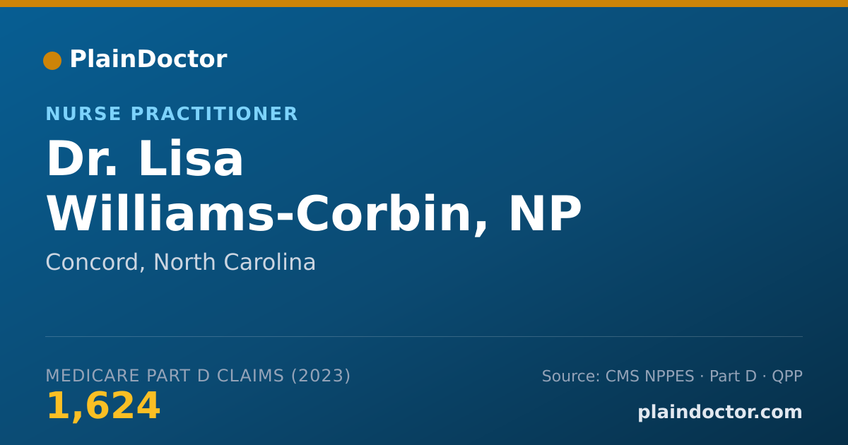 Shareable card for Lisa Williams-Corbin, NP - Nurse Practitioner, Concord, NC