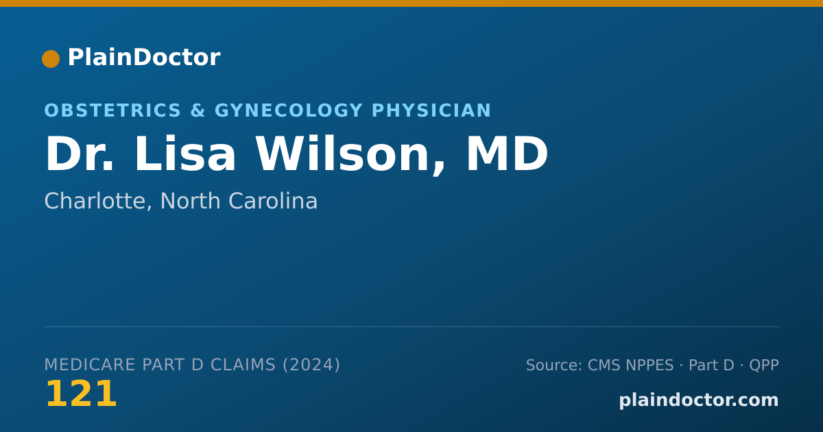 Shareable card for Lisa Wilson, MD - Obstetrics & Gynecology Physician, Charlotte, NC
