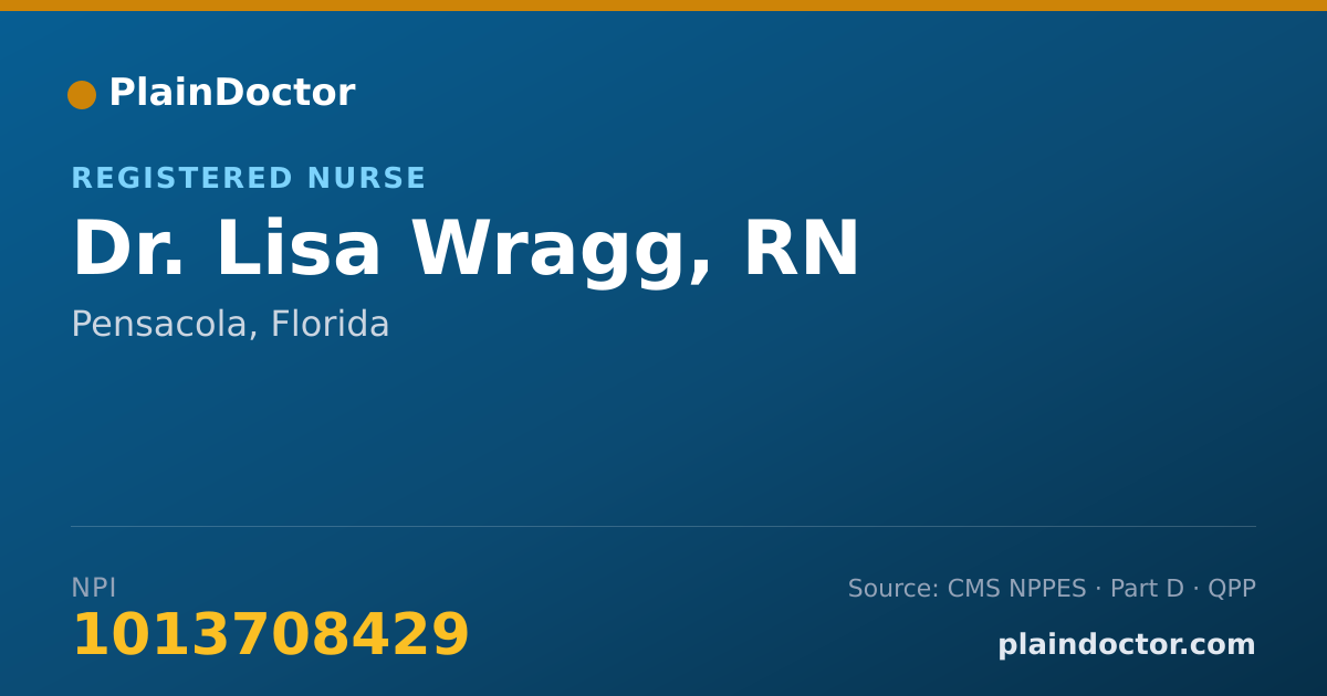 Shareable card for Lisa Wragg, RN - Registered Nurse, Pensacola, FL