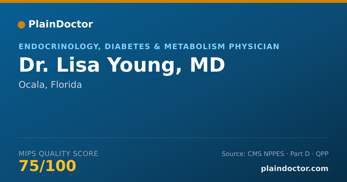 Shareable card for Lisa Young, MD - Endocrinology, Diabetes & Metabolism Physician, Ocala, FL