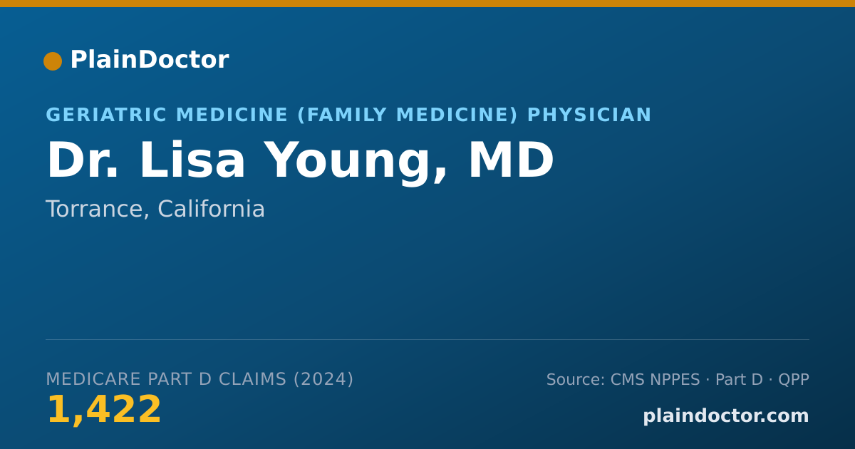 Shareable card for Lisa Young, MD - Geriatric Medicine (Family Medicine) Physician, Torrance, CA