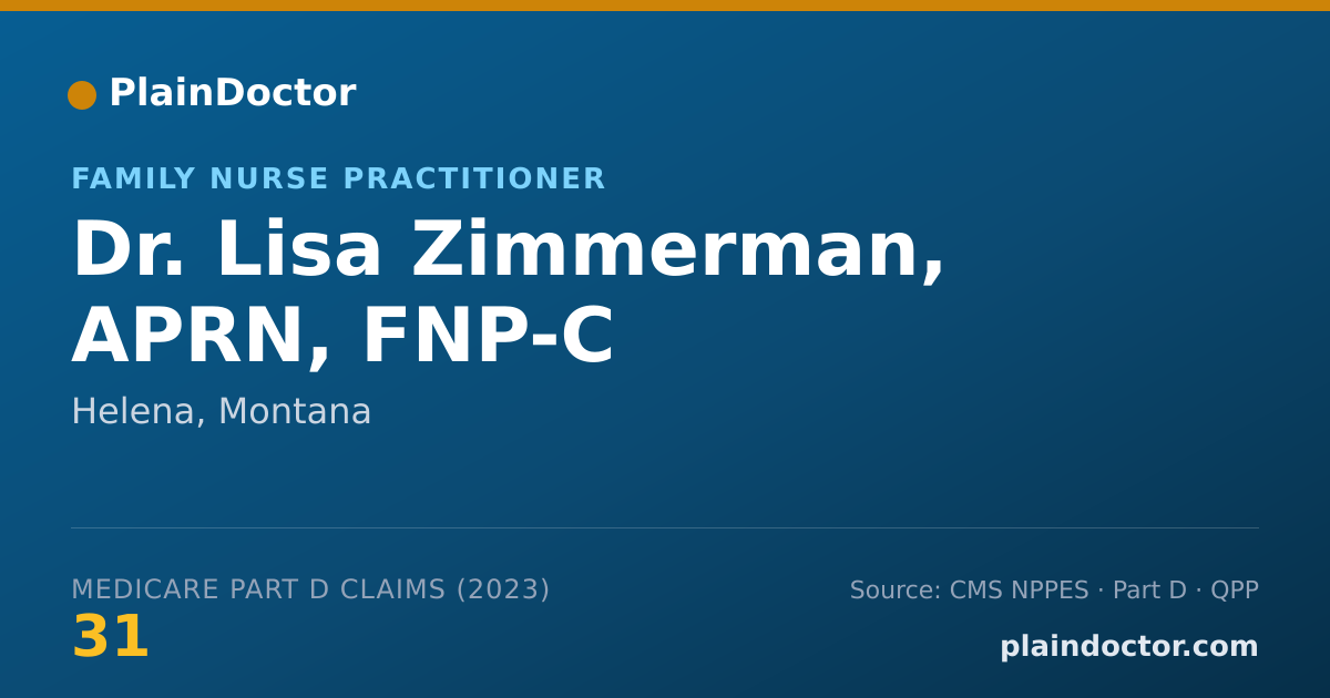 Shareable card for Lisa Zimmerman, APRN, FNP-C - Family Nurse Practitioner, Helena, MT