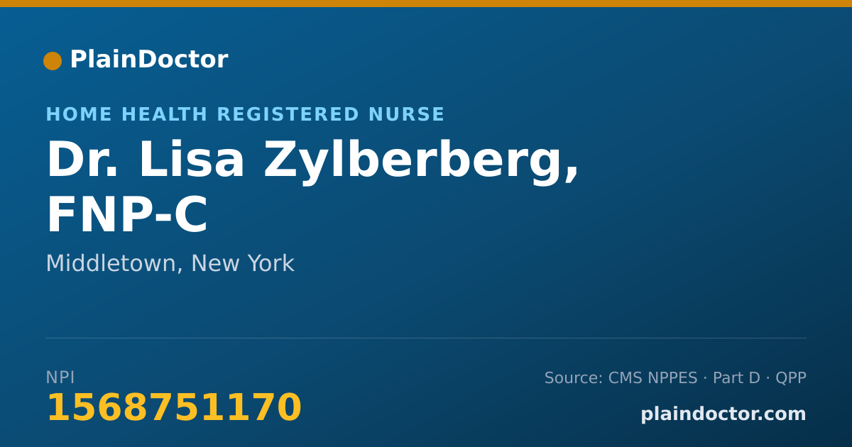 Shareable card for Lisa Zylberberg, FNP-C - Home Health Registered Nurse, Middletown, NY