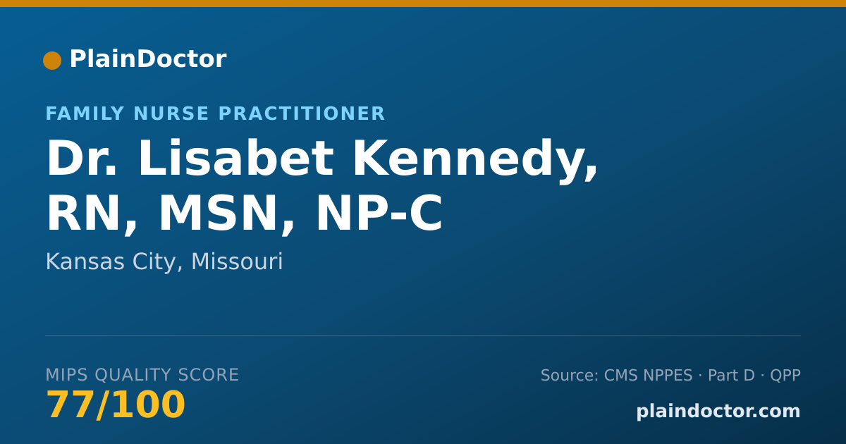Shareable card for Lisabet Kennedy, RN, MSN, NP-C - Family Nurse Practitioner, Kansas City, MO