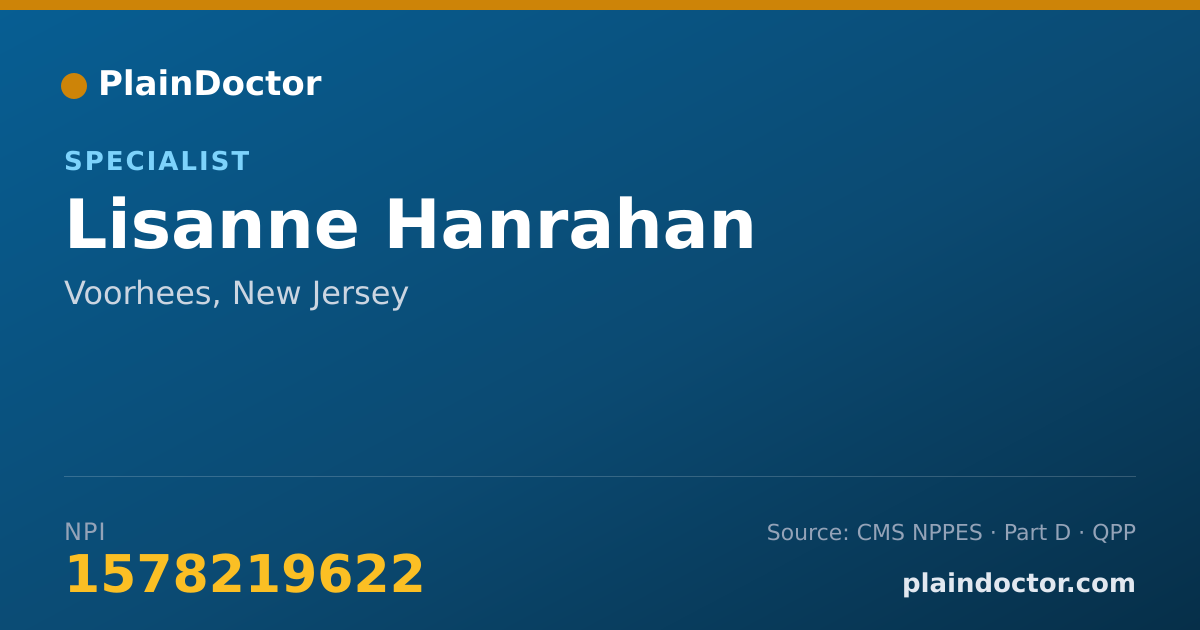 Shareable card for Lisanne Hanrahan - Specialist, Voorhees, NJ