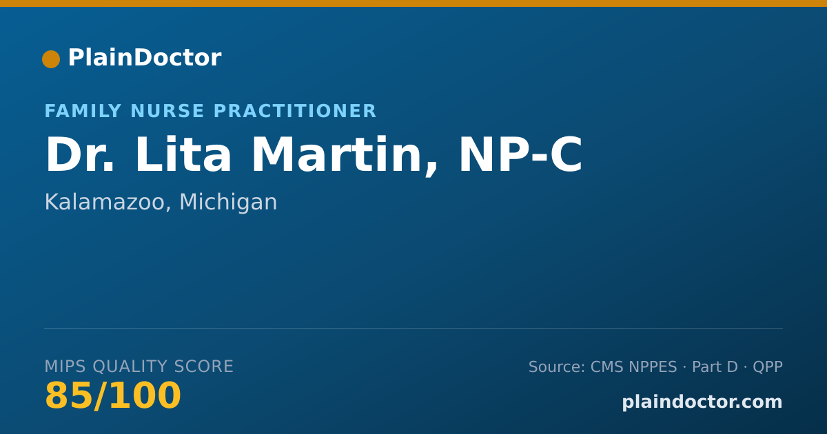 Shareable card for Lita Martin, NP-C - Family Nurse Practitioner, Kalamazoo, MI