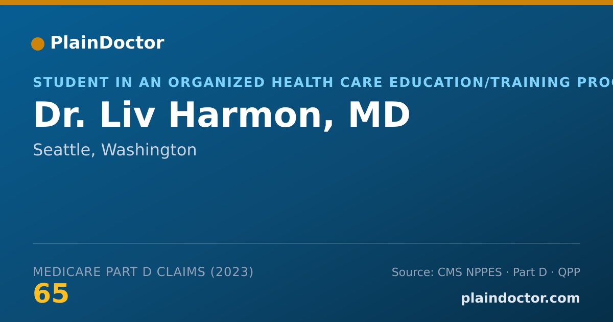 Shareable card for Liv Harmon, MD - Student in an Organized Health Care Education/Training Program, Seattle, WA