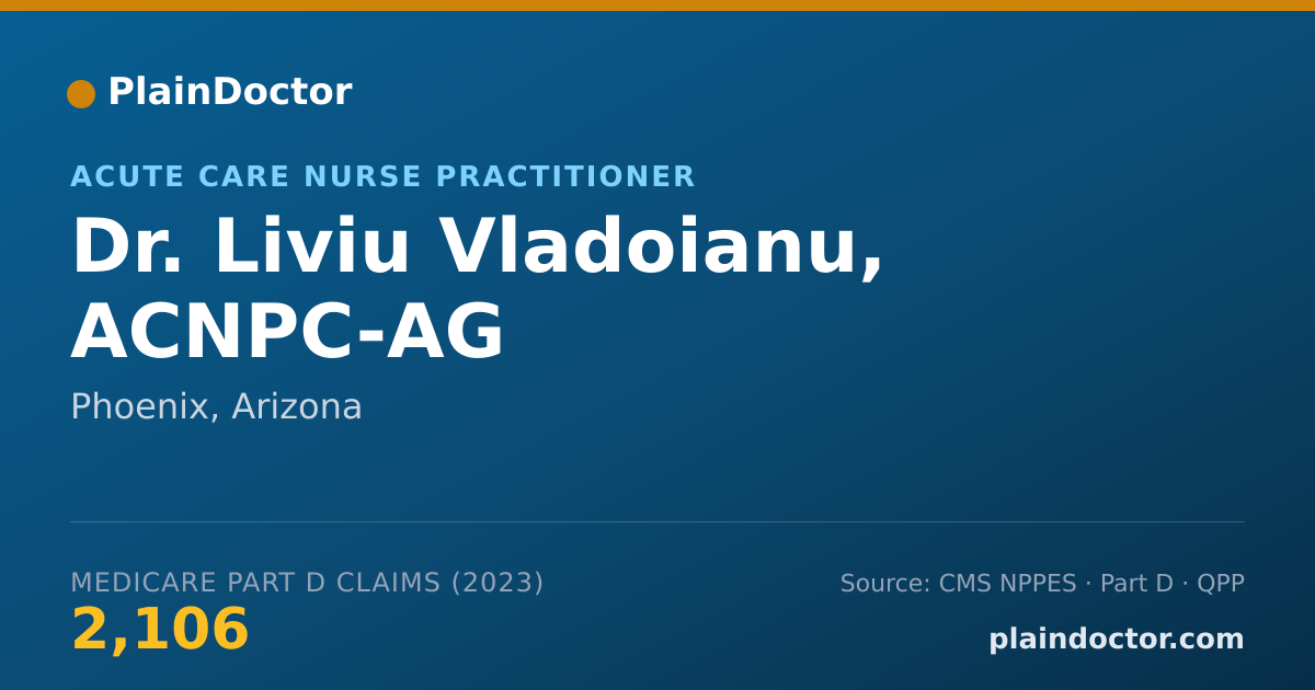 Shareable card for Liviu Vladoianu, ACNPC-AG - Acute Care Nurse Practitioner, Phoenix, AZ