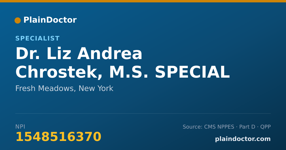 Shareable card for Liz Andrea Chrostek, M.S. SPECIAL ED. - Specialist, Fresh Meadows, NY