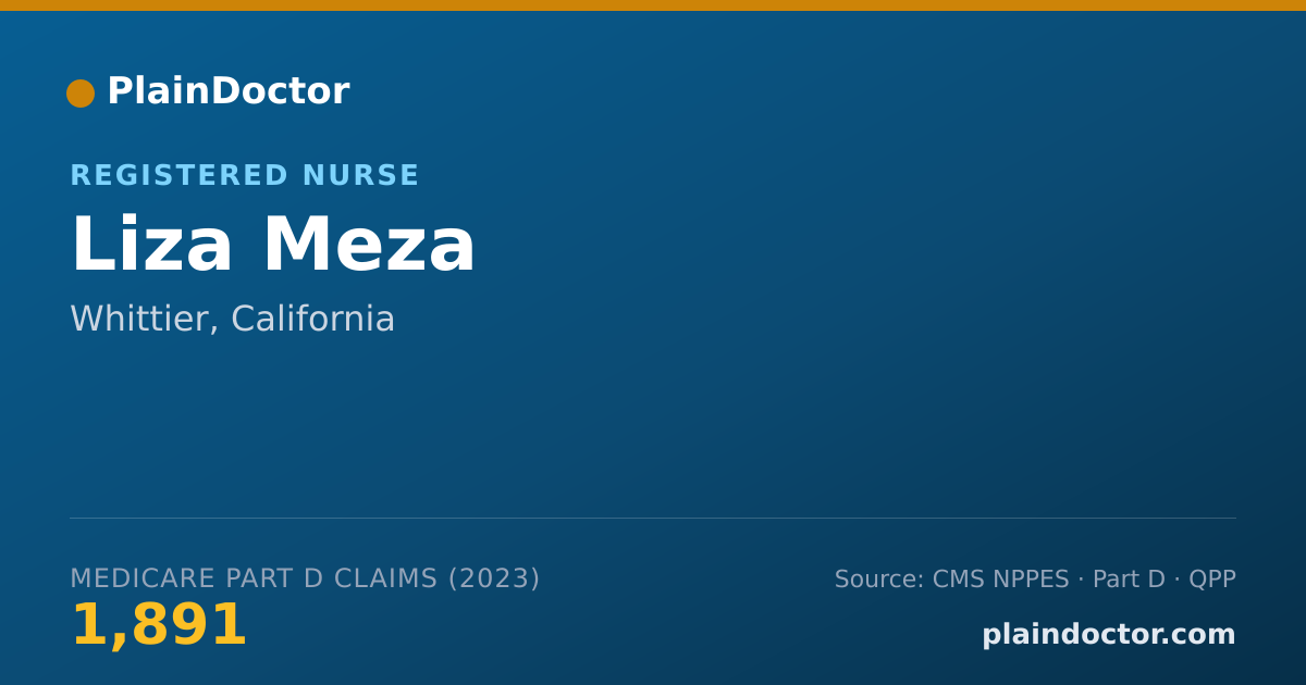 Shareable card for Liza Meza - Registered Nurse, Whittier, CA
