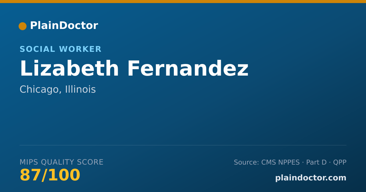 Shareable card for Lizabeth Fernandez - Social Worker, Chicago, IL