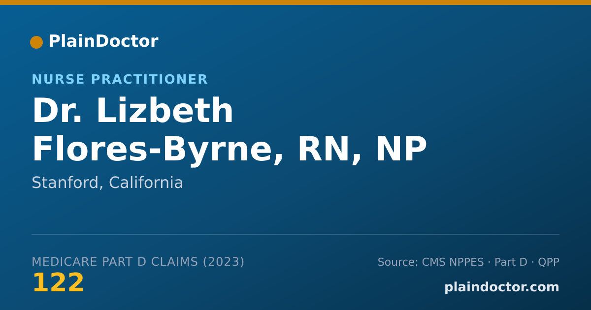Shareable card for Lizbeth Flores-Byrne, RN, NP - Nurse Practitioner, Stanford, CA