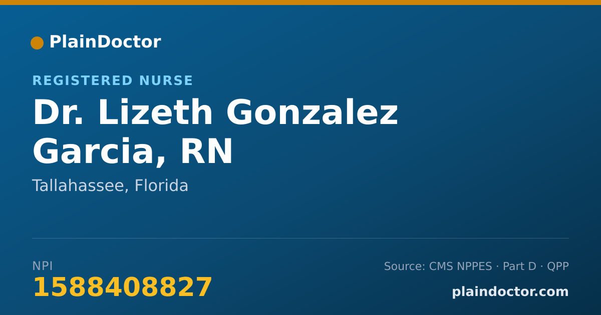 Shareable card for Lizeth Gonzalez Garcia, RN - Registered Nurse, Tallahassee, FL