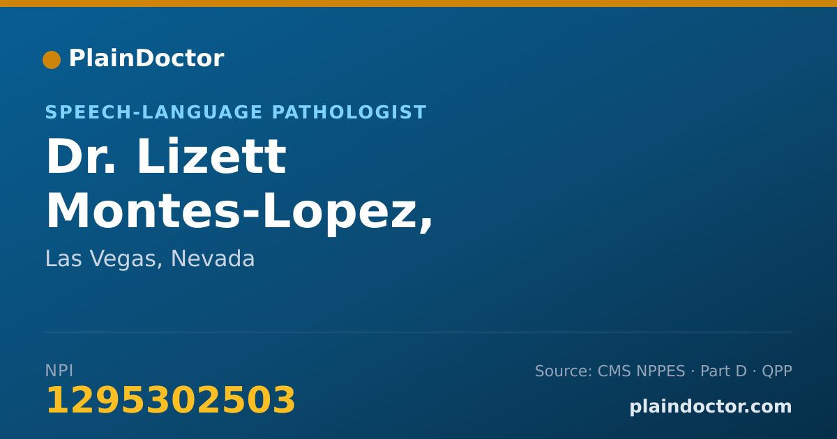 Shareable card for Lizett Montes-Lopez, M.S.,CF-SLP - Speech-Language Pathologist, Las Vegas, NV